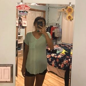Mint green tee
